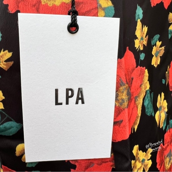 Medium - NWT - LPA X Revolve - Button-Up Floral Slip Maxi Dress - Low Back - Picture 13 of 13